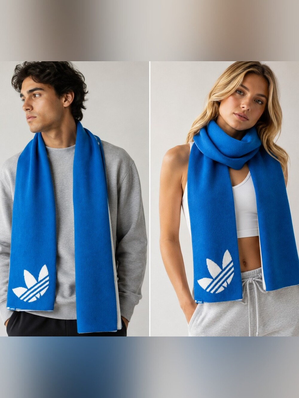 NWT - Adidas Originals Blue Trefoil Scarf – Bold Streetwear Essential